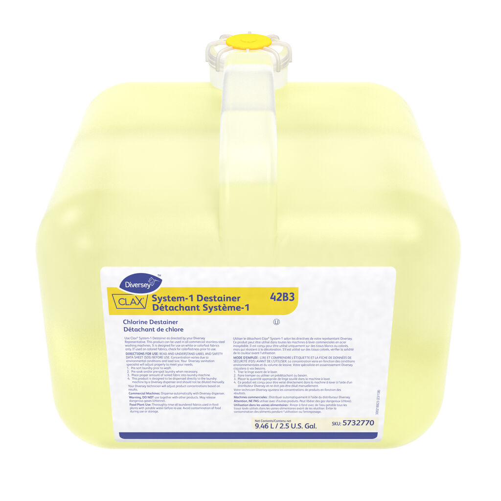 Clax® System-1 Destainer 42B3 42B3, 2.5gal - Chlorine Destainer